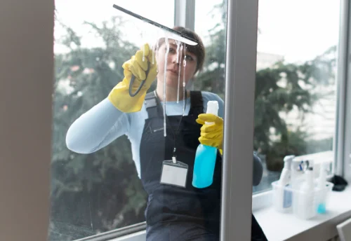 Nettoyage de vitres intérieures et extérieures à Cernusson